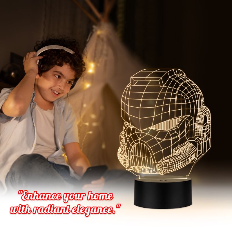 3D Illusion Antman Led Night Lamp with Warm White Color Gift for Kids & Kids Room Decor